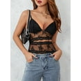 thumbnail image 5 of Elippeo Women Lace Camisoles Plunge Neckline Sleeveless Backless Tank Tops Summer Slim Fit Vests Tops Streetwear, 5 of 10