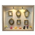 thumbnail image 1 of DIY Silhouette Shadow Box Frame Kit, Mini Gold Memory Collage Picture Frame for Crafts, Mothers Day, Anniversary, Wedding Gift, 8.5x10.5 Inches, 1 of 8