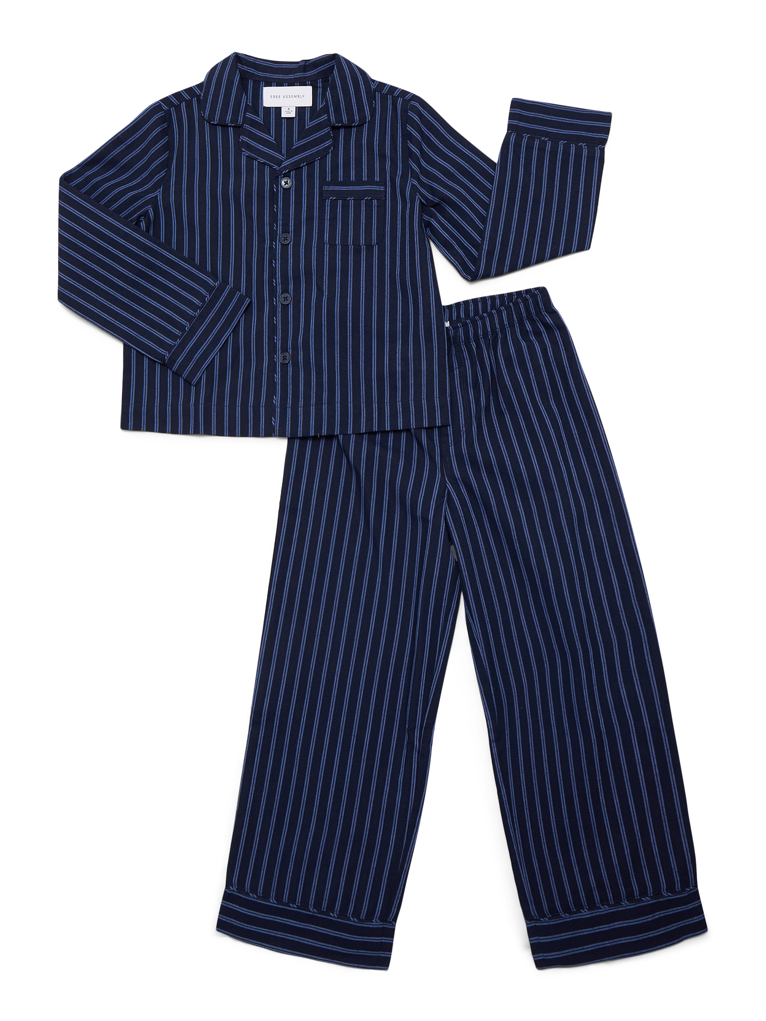 Free Assembly Matching Family Pajamas Toddlers' Notch Collar Top and Pants Gift Set, 2-Piece, Sizes 2T-4T