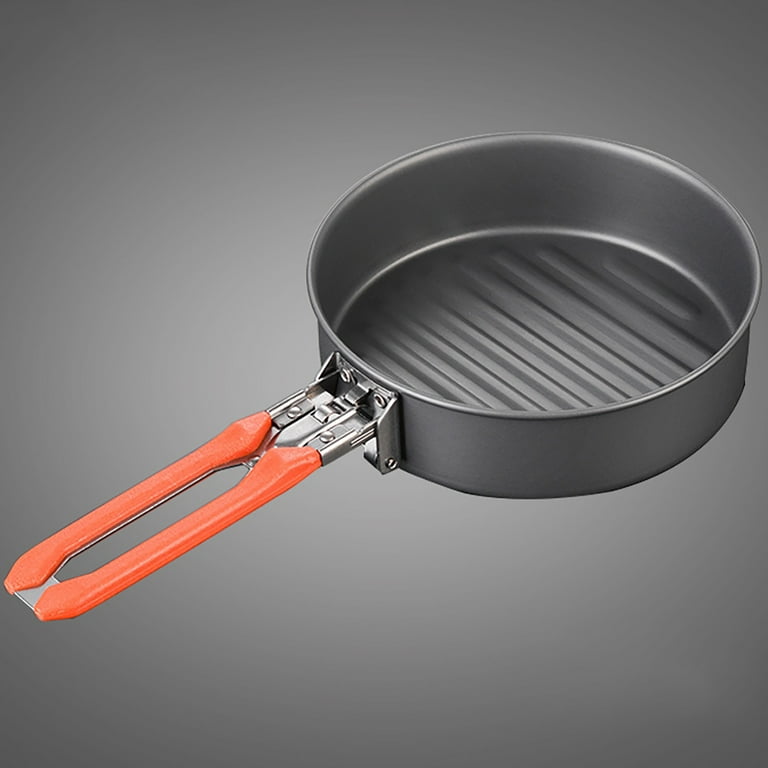 Frying Pan Evenly Heating Detachable Handle Aluminum Alloy One-piece Design  Non-stick Cookware Pot For Backpacking
