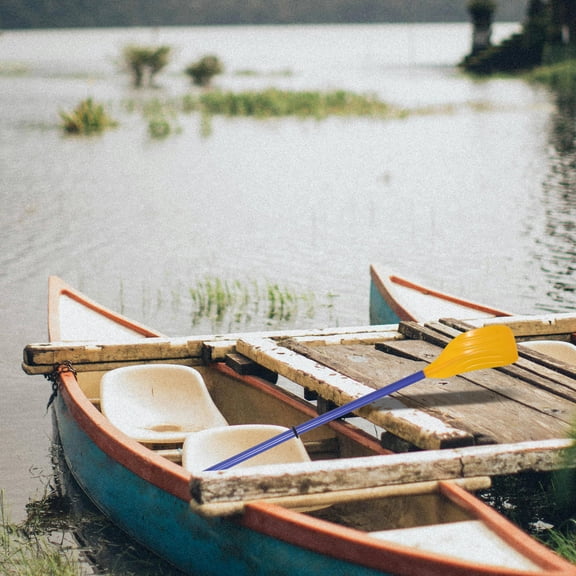 Pretyzoom Canoe Paddles Boat Paddle Yellow ABS 2Pcs Kayaking Accessory