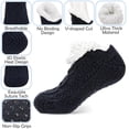 thumbnail image 7 of Bocaoying 2 Pairs Fluffy Fuzzy Warm Slipper Socks for Men, Thick Fleece Lined Non-Slip Socks with Grip Indoor Floor, Size Large, 7 of 7