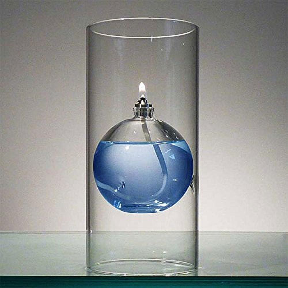 Firefly Modern Transcend Glass Oil Lamp, Bliss Candle, 6.5 in Hurricane Holder, 2-Piece