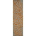 thumbnail image 6 of SAFAVIEH Blossom Clarence Abstract Wool Area Rug, Grey/Orange, 8' x 10', 6 of 10