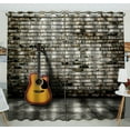 thumbnail image 1 of EREHome Guitar in blank empty room brick wall Blackout Window Curtain Drapery Panels 52x84 Inch Two piece, 1 of 1