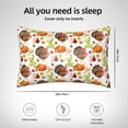 thumbnail image 6 of Bingfone Thanksgiving Turkey Print Satin Pillowcase for Hair - Standard Size with Zipper Silky & Soft Pillow Covers,20x30 inches, 6 of 8