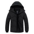 thumbnail image 2 of Wantdo Women's Windproof Zipper-up Jackets Waterproof Winter Coat Warm Windbreaker with Hood Black L, 2 of 8