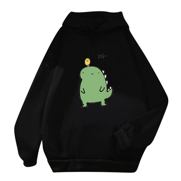 Gibobby Sudaderas universitarias con capucha Señoritas Rusa Casual Fashion Shirt Tops (Negro, S)