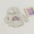 thumbnail image 3 of Baby Boys Girls Fall Sweatshirts Rompers Infant Rainbow Hoodies Jumpsuits, 3 of 9