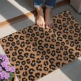 thumbnail image 4 of Black and Brown Leopard Print Washable Non Slip Indoor Door Mat, Decorative Entry Rug for Entrance, Bedroom, Kitchen, Bathroom, 20"x32", 4 of 6