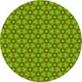 thumbnail image 1 of Ahgly Company Machine Washable Indoor Round Transitional Green Area Rugs, 3' Round, 1 of 7