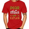 thumbnail image 1 of Waiimak T-Shirt Drôle Santa à Manches Courtes pour Hommes Mode Col Rond, 1 of 4