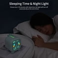 thumbnail image 4 of Cute Dragon-shaped Kids Alarm Clock with Voice Time Announcement, LED Digital Display & Smart Night Light Function - Rechargeable 5V 1200mAh Lithium Battery, ABS/PC/Silicone Material, Blue Color,, 4 of 6