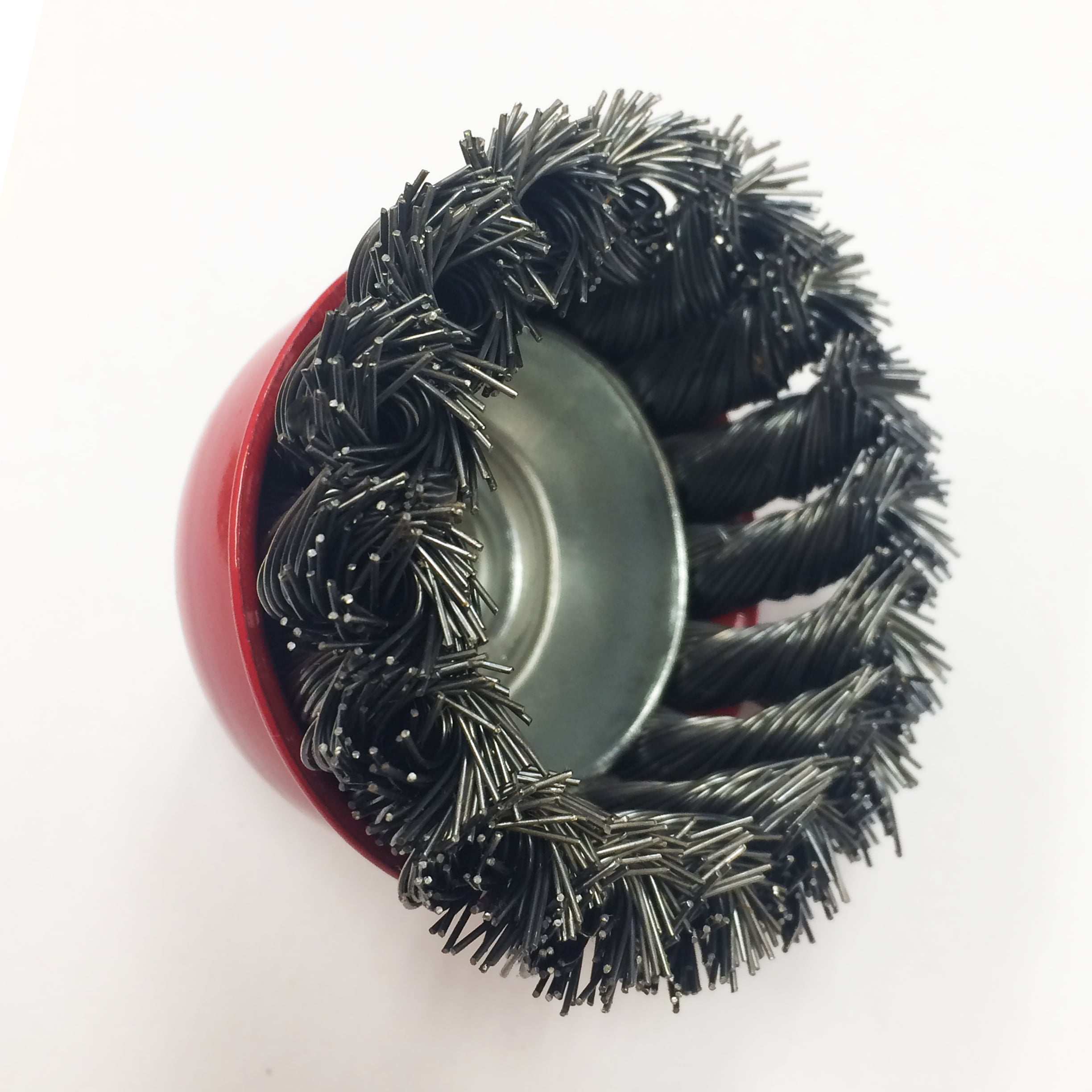 Robtec Twist Wire Cup Brush, 6" x 5/8"-11 Threaded Arbor