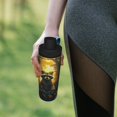 thumbnail image 6 of Yiaed Tree Meditating Raccoon Print Sports Insulated Kettle Bottle Reusable Stainless Steel Insulated Cup, Outdoor Portable Casual Stainless Steel Insulation Cup, 6 of 7