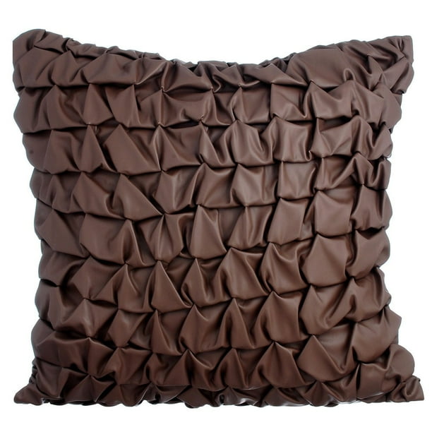 Throw Pillow Covers, Chocolate Brown Designer Pillow Covers 16x16 inch