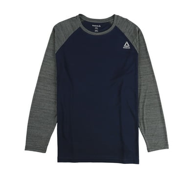 Reebok Womens 2-Tone Mesh Basic T-Shirt, Blue, XX-Large