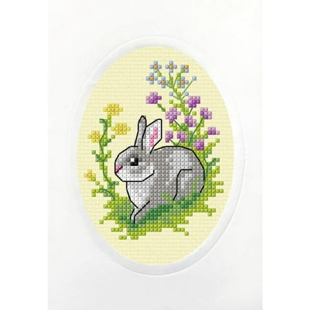 UPC: 5902067325162 | Complete counted cross stitch kit – greetings card Easter Bunny 6291