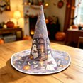 thumbnail image 2 of Witch Hat for Women, Halloween Party Costume Hat, Tall Pointed Wide Brim Quilted Cone, Great for Dress Up Cosplay and Seasonal Festivities A, 2 of 2