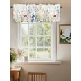 thumbnail image 2 of Colorful Floral Curtain Valances for Windows, Farmhouse Watercolor Flowers Botanical Kitchen Valance Window Treatment, Light Filtering Block Curtains for Bathroom/Bedroom/Living Room 54'' x 18'', 2 of 9