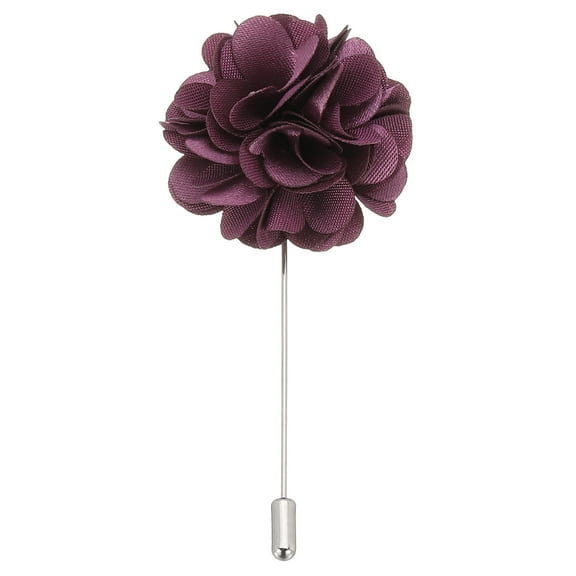 Uxcell Flower Boutonnieres Pin, 1 Pcs Lapel Pin for Men Camellia Flower for Suit Wedding Anniversary, Dark Green/Green-Yellow