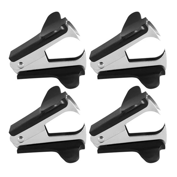 LOVEVER 4 Pcs Staple Remover Blacklig Office and Supplies Small Removing Tool Puller Pullers Plastic Aluminum Alloy Student