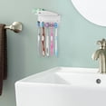 thumbnail image 5 of Wall Mounted Toothbrush Holder for Shower, Aluminum Self-Adhesive 5 Slots Tooth Brush and Toothpaste Organizer Hanger Compatible with Colgate Extra Clean, Oral-B CrossAction (White), 5 of 6