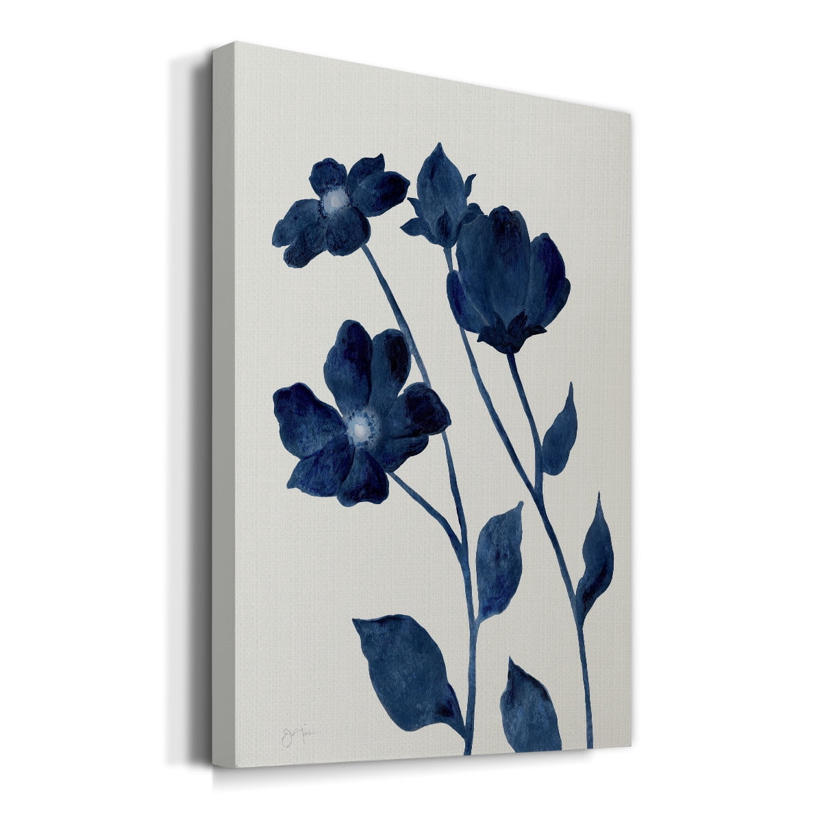 Indigo Bloom I Premium Gallery Wrapped Canvas - Ready to Hang