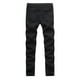thumbnail image 3 of Pantalones Vaqueros Rasgados Con Cremallera Y Agujero En La Rodilla Para Hombre, Pantalones Largos Desgastados Elásticos Delgados (Negro)(34)-189491.04 Likrtyny Caballero, 3 of 9