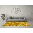 thumbnail image 3 of Ahgly Company Machine Washable Indoor Round Southwestern Yellow Country Area Rugs, 5' Round, 3 of 4
