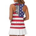 thumbnail image 5 of HUIACONG Flag Eagle Print Ladies Golf Shirts, Moisture Wicking Golf Vest Lightweight Half Zip Workout Tank Tops Zip Up, 5 of 7