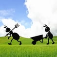 thumbnail image 2 of OIUR Metal Ant Garden Stake Decorative Mouse with Scissors Sign Black Ant Silhouette Sign with Stake for Patio Yard Lawn Art Decoration, 2 of 7