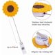 thumbnail image 5 of Porta credencial retráctil con diseño de girasol para enfermería, paquete de 2, con clip y correa reforzada., 5 of 7
