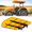 Orange, variant on BERPET Universal Tractor Canopy for ROPS 53" x 53" - Red Heavy Duty UV-Resistant Shade Roof for Tractors & Mowers - Fits Most Standard ROPS Frames