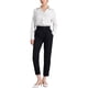 thumbnail image 2 of CAMISA DE OFICINA CHIC PARA MUJERES INSPIRADA, CON CUELLO EN V, BOTONES, MANGA LARGA, BLUSA DE CHIFFON, TALLA XL, BLANCA, 2 of 6