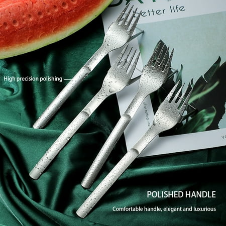 

Fork Slicer Stainless Steel Watermelon Slicer Fork Food Dessert Serving Tool Kitchen Supplies