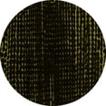thumbnail image 1 of Ahgly Company Machine Washable Indoor Round Abstract Yellow Modern Area Rugs, 4' Round, 1 of 4