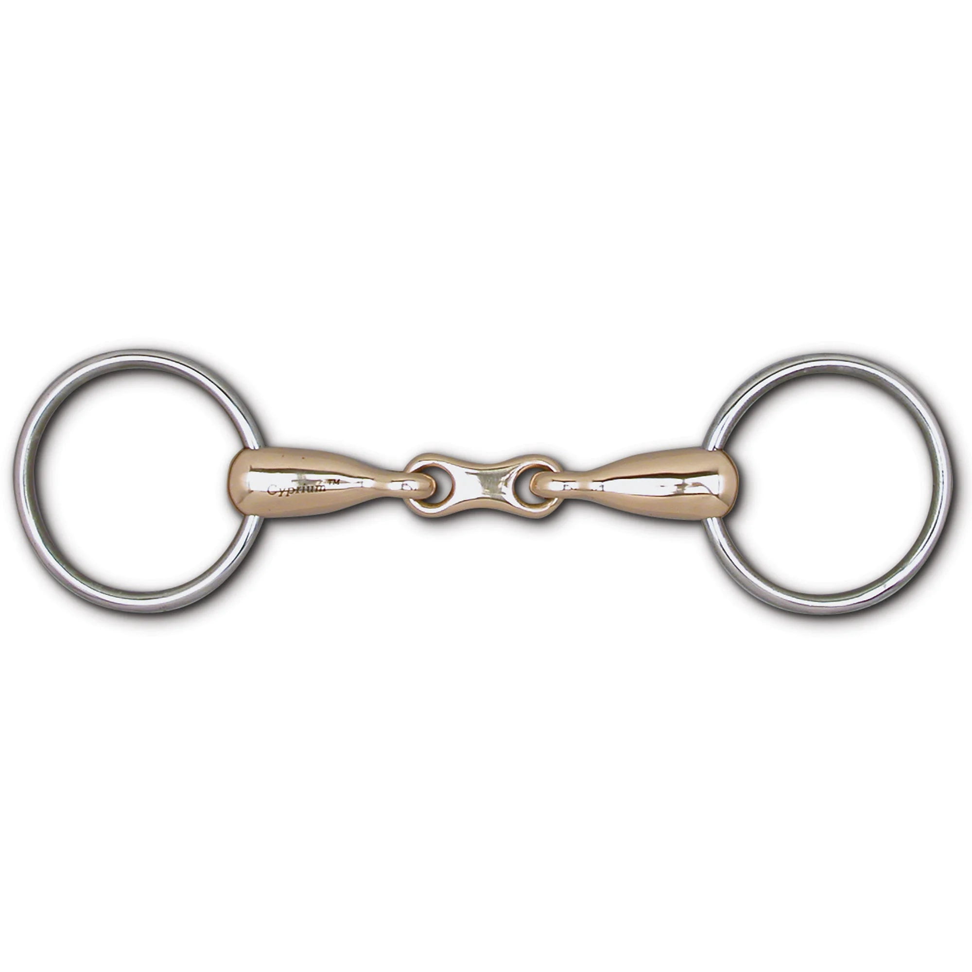 Toklat English 3 Loose Ring French Link Snaffle Bit - 5 1/2 Cyprium 21mm Mouthpiece