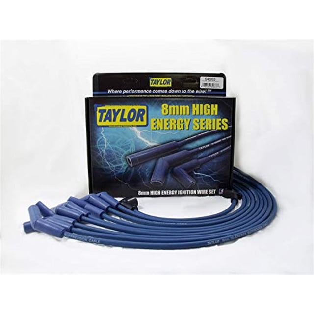 Taylor Cable 64663 Blue 8mm High Energy Spark Plug Custom Wire Set