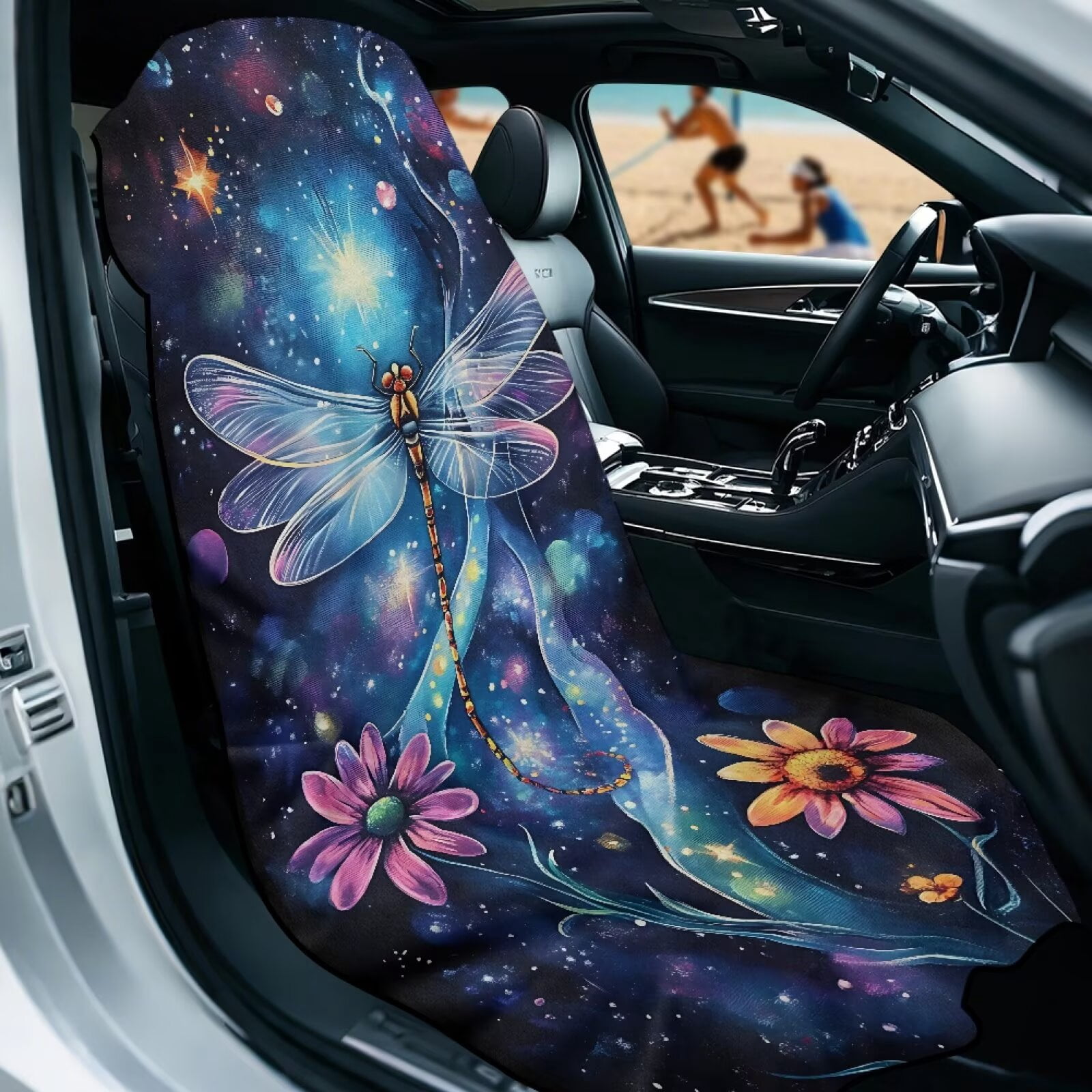 Binienty Art Mandala Car Seat Towel Cover After Beach Running Athletic Towel Soft Plush Fabric Post Workout Car Seat Cover Machine Washable