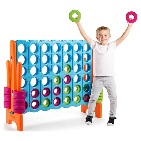 Costway Jumbo 4-to-Score 4 in A Row Giant Game Set Indoor Outdoor Kids Adults Family Fun