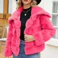 thumbnail image 2 of Womens Coat Fleece Cropped Jacket Long Sleeve Coats Warm Winter Jackets 2024 With Pockets, 2 of 4