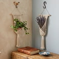 thumbnail image 4 of Macrame Plant Hanger Bohemian Boho Decor Handwoven Indoor Outdoor White 19.7 Inch with 7.87 Inch Pot Holder, 4 of 6