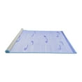 thumbnail image 2 of Ahgly Company Machine Washable Indoor Rectangle Solid Blue Modern Area Rugs, 3' x 5', 2 of 4