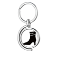 thumbnail image 1 of Graficos sencillos zapatos de tacon alto Negro silueta Rotating keychain Metal Keyring Holder, 1 of 2