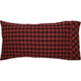 thumbnail image 6 of VHC Brands Cumberland Buffalo Check Cotton Rustic King Bedding Accessory, Pillowcase Set 21x40, Chili Pepper Red, 6 of 6