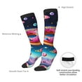 thumbnail image 4 of Susaid Starry Sky Colorful Donut Print Thermal Winter Socks for Men and Women, Warm Crew Hiking Socks, for Boots and Outdoor Activities, 4 of 6