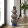 thumbnail image 6 of Decorative Accent Vase, 3 Rounded Accents, 22 Inch Multicolor Ceramic, 6 of 6