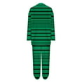 thumbnail image 4 of Pants Sets Women 2 Piece Outfits New Women's Striped Pajama Set 2 Piece Fleece Pullover Tops and Pants Outfit Warm Loungewear Cozy Sleepwear Army Green XXL, 4 of 5