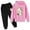 Pink, variant on Glisme Girl Outfits Hoodie Set 2 Piece Cute Cat Printed Hooded Sweatshirt And Sweatpants Comfy Daily Wear For Toddler Youth Cozy Girls Clothing Black Size 3-4 Years